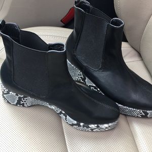 Snakeskin Chelsea boots